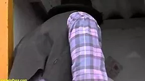 Teen with huge country melons fucked rough in public outdoors