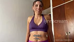 Roommate Catches Me Jerking Off to Her Photo Then Blowjob Deepthroat Petite