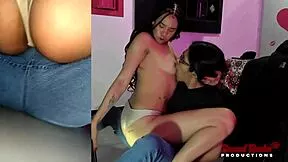 my ex-gf sneaks in and makes me lick her tight wet pussy then ride my cock cowgirl style moaning all night