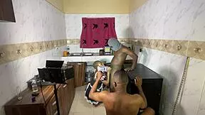 kitchen bent over doggystyle on monster black cock feels so good 😩🔥