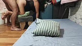 He slips into his pregnant wife's ass for anal at mother-in-law's house