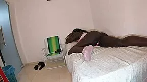 Negona Fernanda Chocolatte arrives tired from trip, João O Safado rams her pussy raw then she gulps hot cum straight down