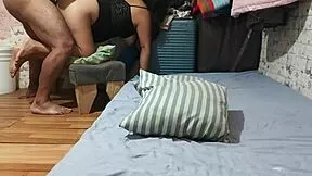 He slips into his pregnant wife's ass for anal at mother-in-law's house
