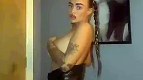 goth slut fingers her wet pussy to intense orgasm