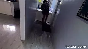 she's late to the party again so i fuck her tight pussy and cum on her face with makeup