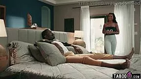 black teen stepdaughter teases cripple stepdad's huge bbc