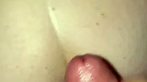 omg my tiny teen hole stretched wide by huge creampie load 😩💦
