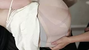 Bokep Indo Features Montok Girl in Sexy Stockings Bent Over Doggystyle Creampie with Big Ass and Natural Tits