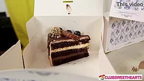 ClubSweethearts teens devour hairy pussies with licks on cake and cunnilingus day.