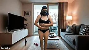 Hairy Asian Nurse Patient MILF Bares Big Tits in Hospital Panties Dance