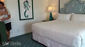 stranger milf from hotel pool BENDS OVER for my cock stella's wild ride!