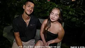 Picked up this colombian petite teen, fucked her pov missionary while her old cuckold watched humiliated.