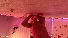 misssvikki slurps dick through see-through gloryhole next door style