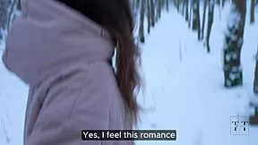 hey during our winter forest walk that bodybuilder filled my pussy to the limit 4k