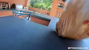 spicy latina thickum takes big fat dick outdoors hardcore 😜🍆💦
