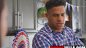 Stepbro Mike Ox stares at Summer Renee's flashing ass