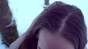 hey during our winter forest walk that bodybuilder filled my pussy to the limit 4k