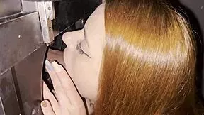 redhead brazilian wife licks cocks at swingers house gloryhole. slut mams monster dicks for married and single in humiliation cuckold. 