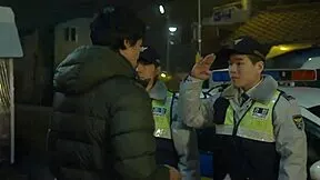 Korean prostitute Kim Seo Young bends over doggystyle for police in butcher shop