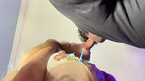 deepthroat trainin' n facial fuck on big daddy - spittin droolin swallowin all
