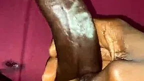Thug teen 18+ jerks huge black monster cock close-up in full oiled bedroom video