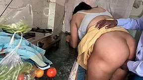 Newlywed Big Boobs Bhabhi Priya Lets Neighbor BBC Fuck Kitchen Standing