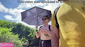 my girlfriend strips nude flashin' her curvy body on crowded public beach