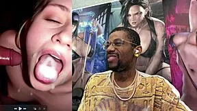 a big breasted freckled ebony teen takes it in the ass with a huge load ending in her mouth and face.