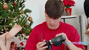 step sis turns christmas merry into creamy taboo 3some caught group fun explodes!