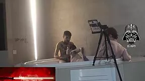 Hydro Motel Threesome Pt2 with Brunette Redhead Blonde Big Tits SPANKING!