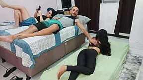 wife had bad idea sharing room with sexy friend... now cuckold fun