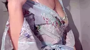 brunei young asian beauty in sheer lingerie teases plump curves to shivering orgasm peaks