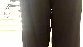 Cute Yoga Slut Farts Loudly in Tight Pants While Posing Seductively