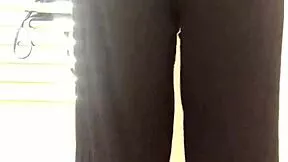 Cute Yoga Slut Farts Loudly in Tight Pants While Posing Seductively