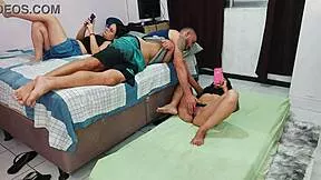 wife had bad idea sharing room with sexy friend... now cuckold fun