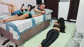 wife had bad idea sharing room with sexy friend... now cuckold fun