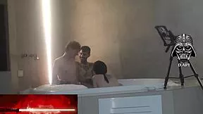 Hydro Motel Threesome Pt2 with Brunette Redhead Blonde Big Tits SPANKING!