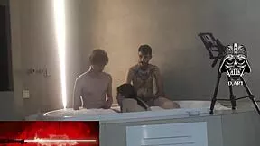 Hydro Motel Threesome Pt2 with Brunette Redhead Blonde Big Tits SPANKING!