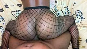 this sexy amateur ebony babe plays prostitute to seduce her boyfriend at night with rough doggystyle riding and cowgirl on his cock