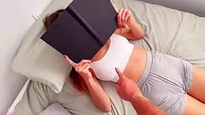 stepsis eva myst ignores my handjob and pounding pussy while lost in her book