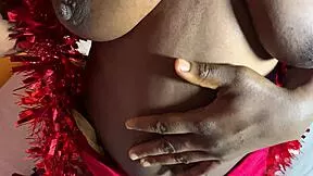 sugar daddy fucks his petite african girl on christmas eve?