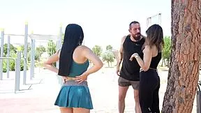 stepmom dana and katalina fight over trainer's huge cock in gym deepthroat domination