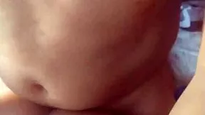 wet latina housewife fingers juicy pussy then gets creampied on bed