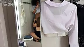 sneaky russian teen deepthroats bbc in changing room pov