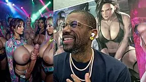 m3gan 3.0's stunning trans cock throbs as milf milks it in club frenzy
