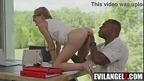 Pervy office slut tiffany tatum begs for aaron rock's bbc anal