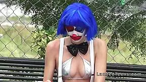 Clown Teen 18+ Pounds Pussy Hard in Outdoor POV Fuck