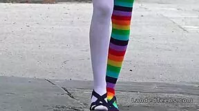 Clown Teen 18+ Pounds Pussy Hard in Outdoor POV Fuck