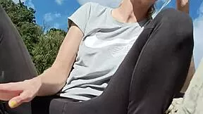 valemer flashes her horny body to shocked strangers outdoors
