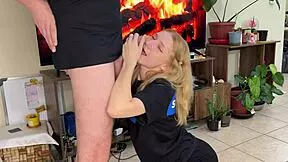 WTF PETITE BLONDE GAGS ON MONSTER COCK DEEPTHROAT FACE FUCK UNTIL MESSY CUMSHOT ON TITS AND FACIAL SWALLOW